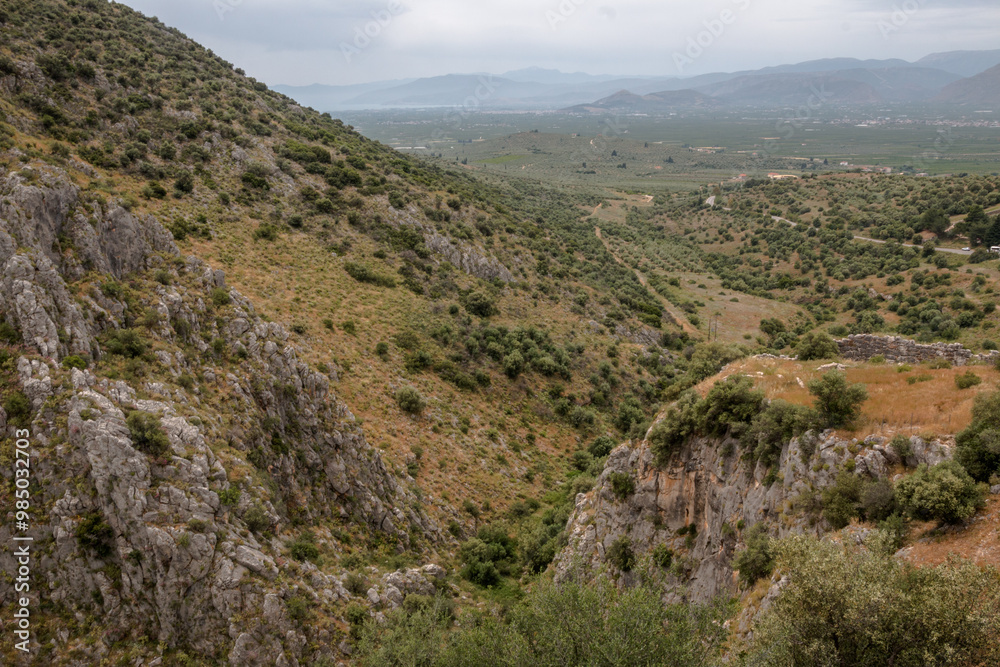 Views from the archaeological site of Mycenae, Greece Views from the archaeological site of Mycenae, Greece