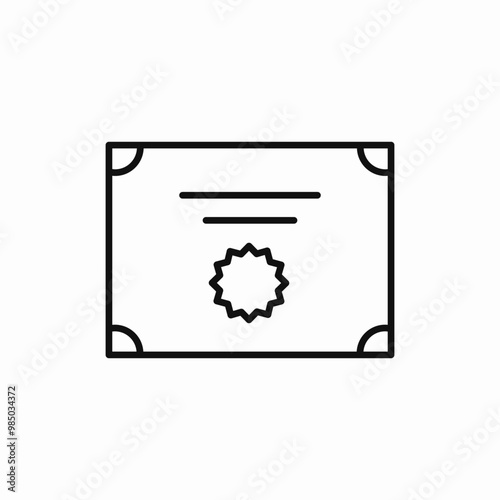 diploma certificate icon sign vector