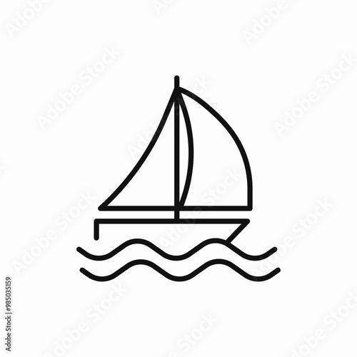 sail yacht icon sign vector