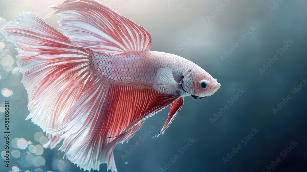 Fototapeta premium Elegant Betta Fish in Aquatic Background