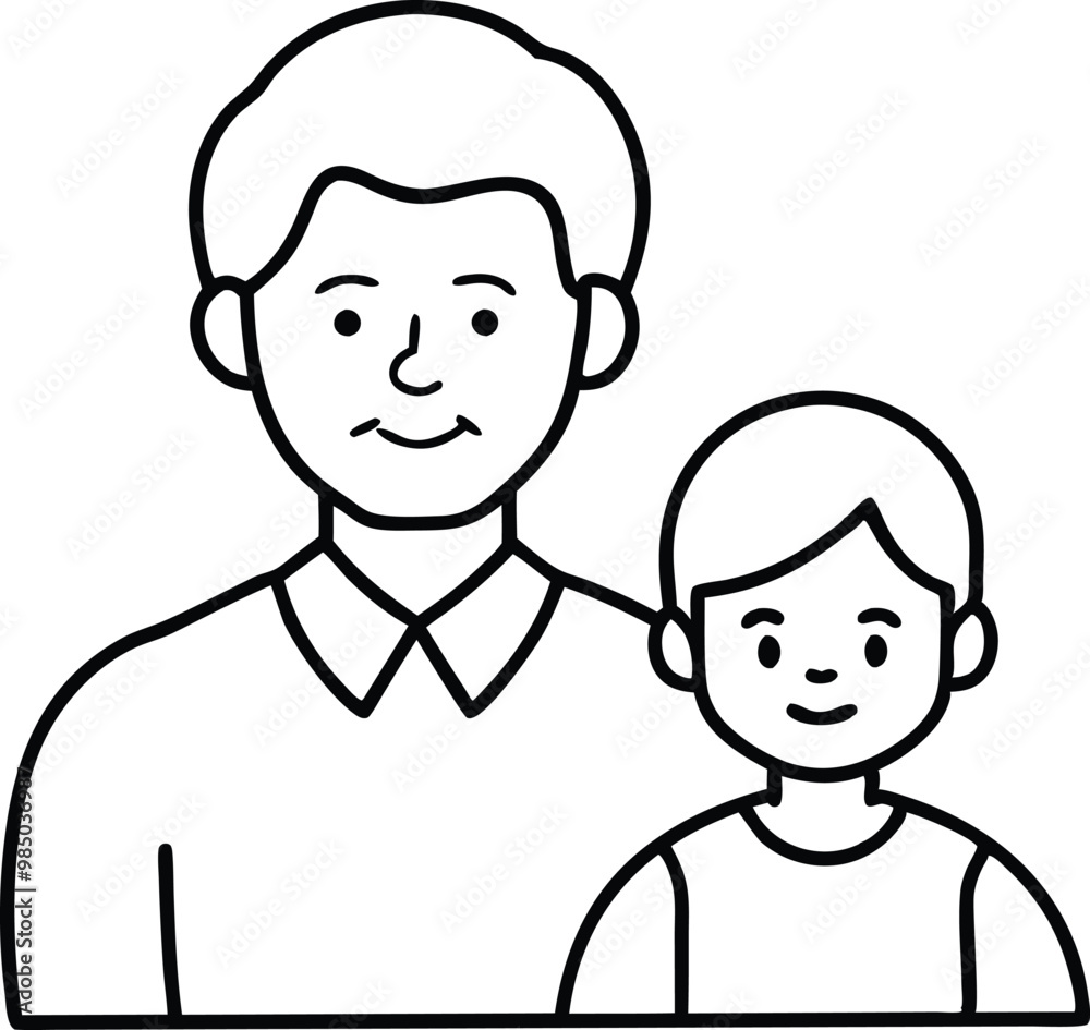 Shared Adventures Child and Parent Vector Drawing for Kids Coloring
Shared Adventures Child and Parent Vector Drawing for Kids Coloring
