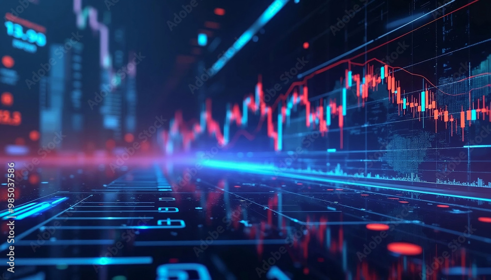 Obraz premium market chart. Stock exchanges.