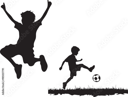 Baby plying with football 