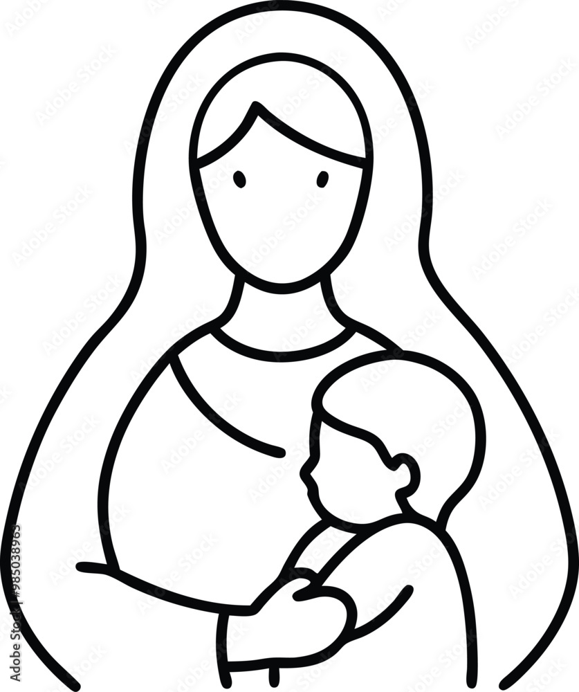 Loving Moments Child and Parent Vector Drawing for Kids Coloring
Loving Moments Child and Parent Vector Drawing for Kids Coloring