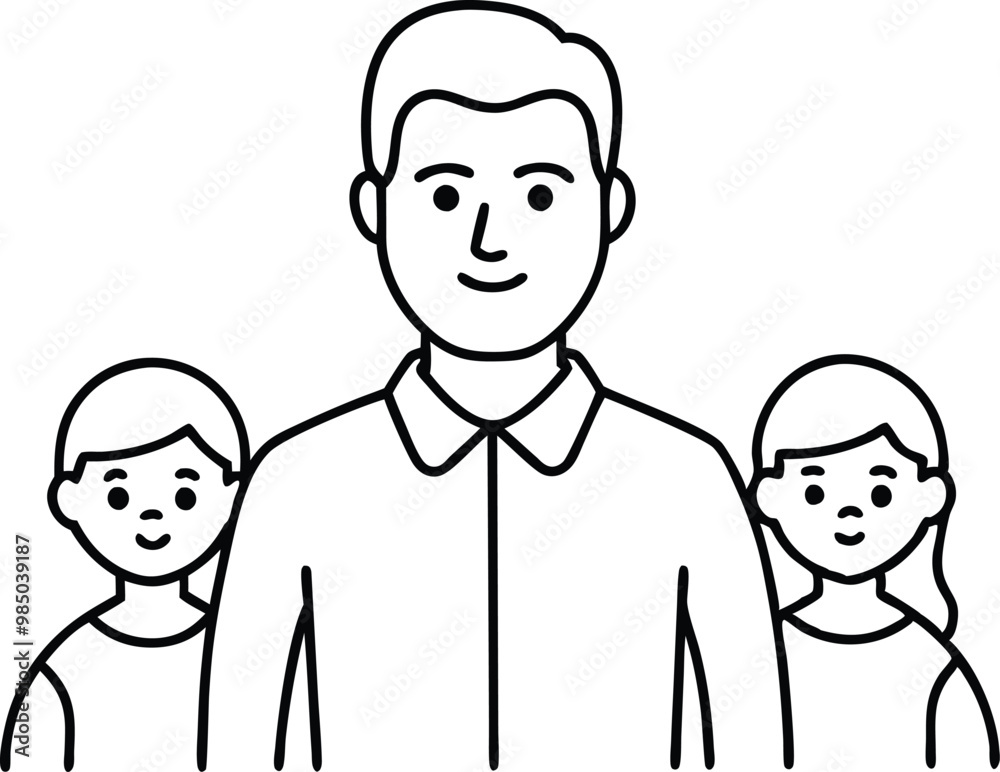 Child and Parent Bonding Vector Illustration for Kids Coloring Book
Child and Parent Bonding Vector Illustration for Kids Coloring Book