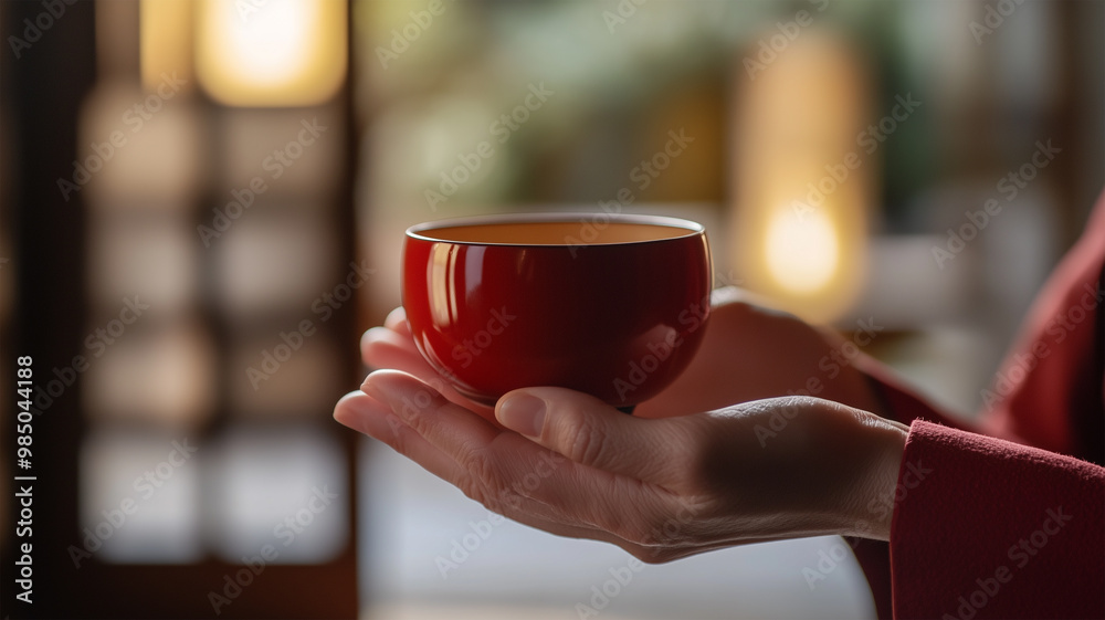 茶室で敬意を込めた乾杯 茶室で敬意を込めた乾杯