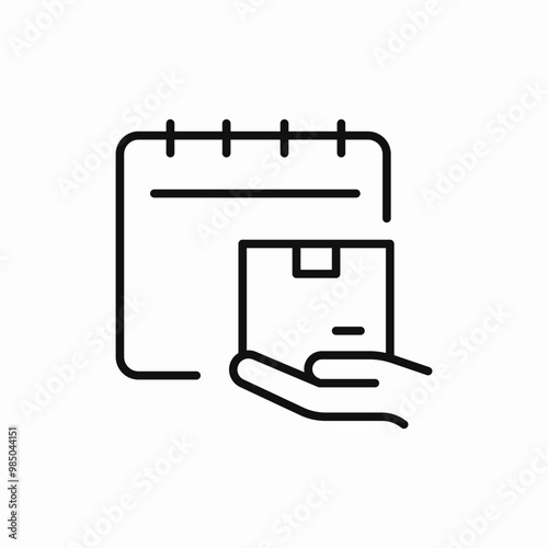 delivery date calendar icon sign vector