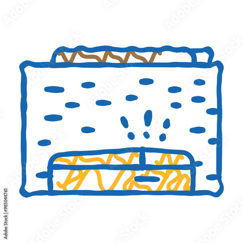 alive buried fear doodle icon sketch vector. alive buried fear sign. isolated symbol illustration