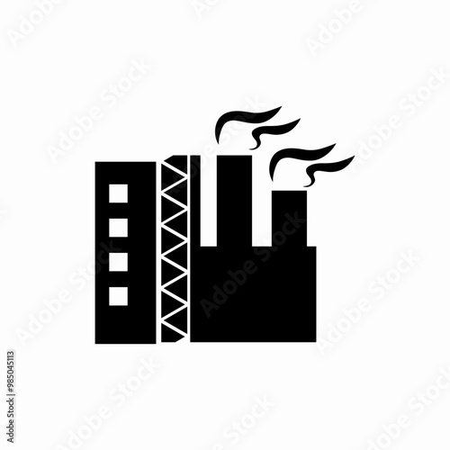 industrial factory exhauster icon sign vector