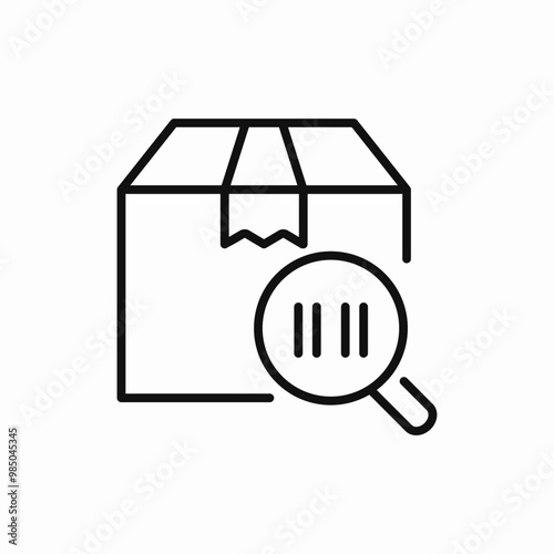 package bar code scan icon sign vector