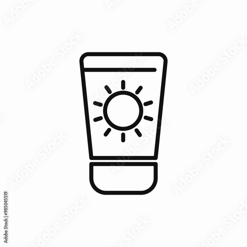 sunscreen tube icon sign vector