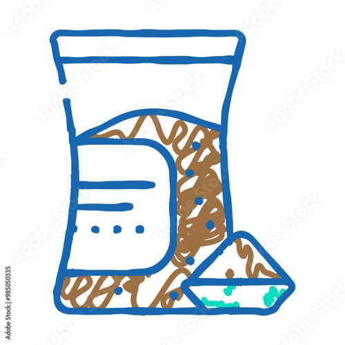 buckwheat groats gluten free doodle icon sketch vector. buckwheat groats gluten free sign. isolated symbol illustration