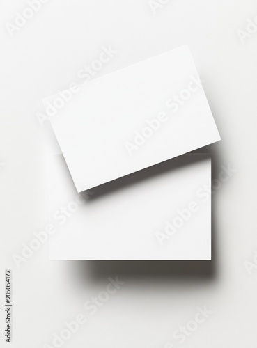 White Business Card Layered on Light Grey Background, Ideal for Branding and Professional Use.