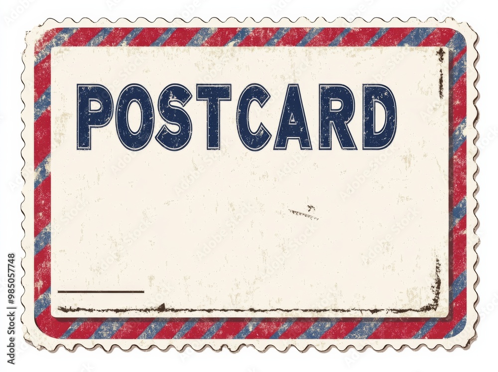 Fototapeta premium Minimalistic Postcard Template with 