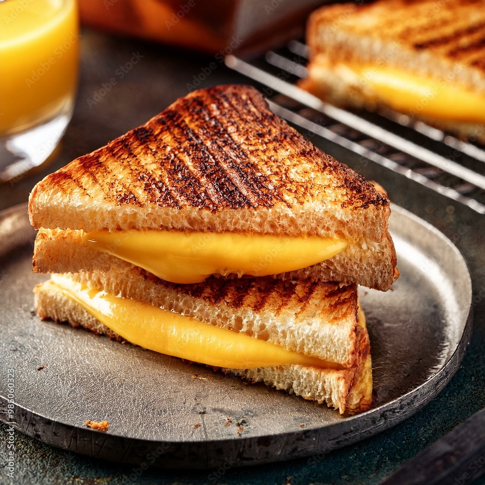 Delicious grilled cheese, breakfast concept, close up Delicious grilled cheese, breakfast concept, close up