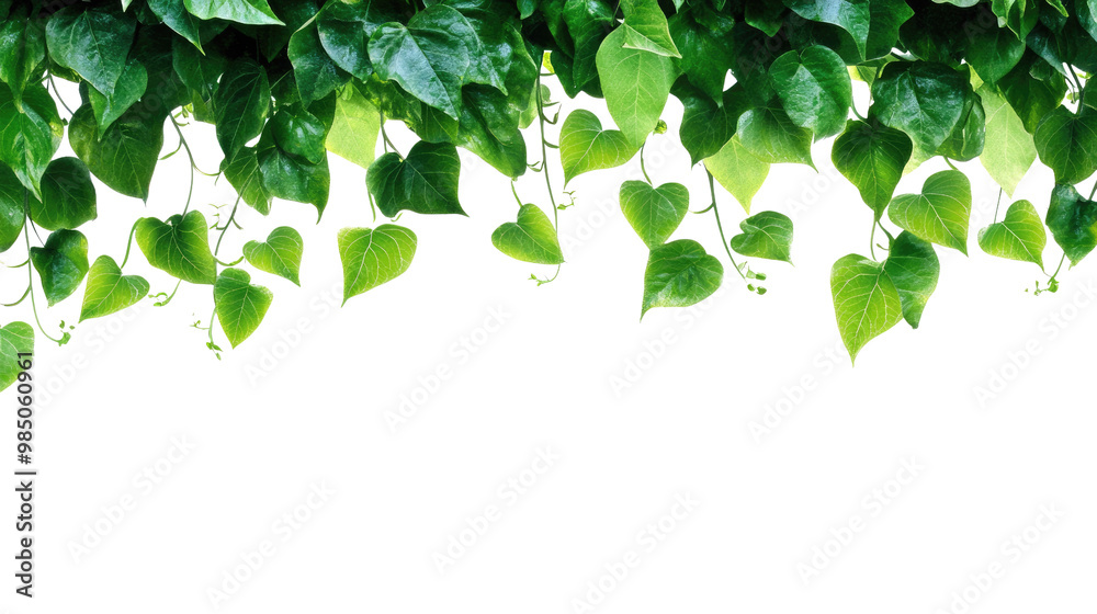 A fresh green leaf isolated on white, showcasing nature's vibrant foliage and spring growth