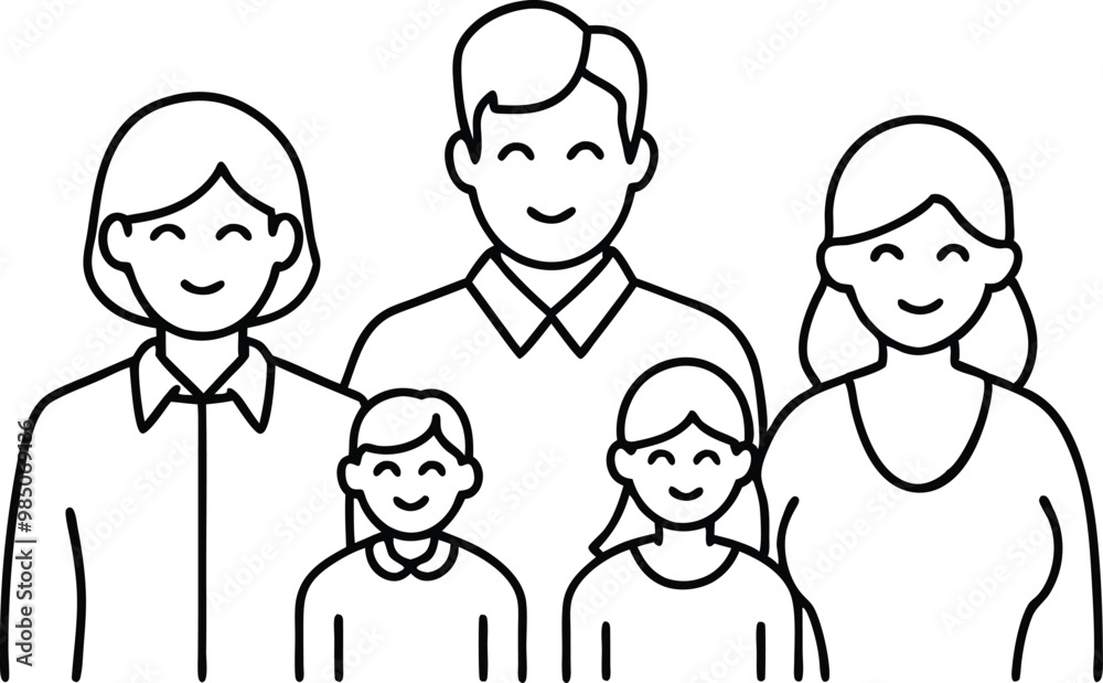Joyful Moments in a Joint Family Vector Illustration for Kids
Joyful Moments in a Joint Family Vector Illustration for Kids