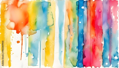 vibrant watercolor designs melding with textured painting paper backgrounds photo