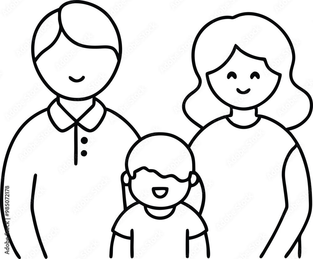 Family Love Child with Parents Vector Art for Kids Coloring and Creativity
Family Love Child with Parents Vector Art for Kids Coloring and Creativity