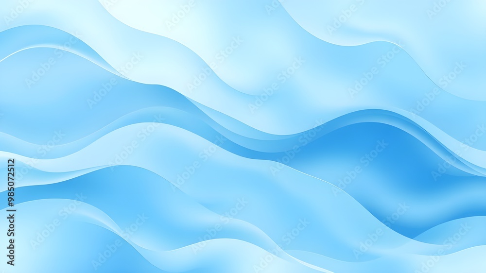 Gentle Curves: Abstract Soft Blue Wave with Pastel Shades Gentle Curves: Abstract Soft Blue Wave with Pastel Shades