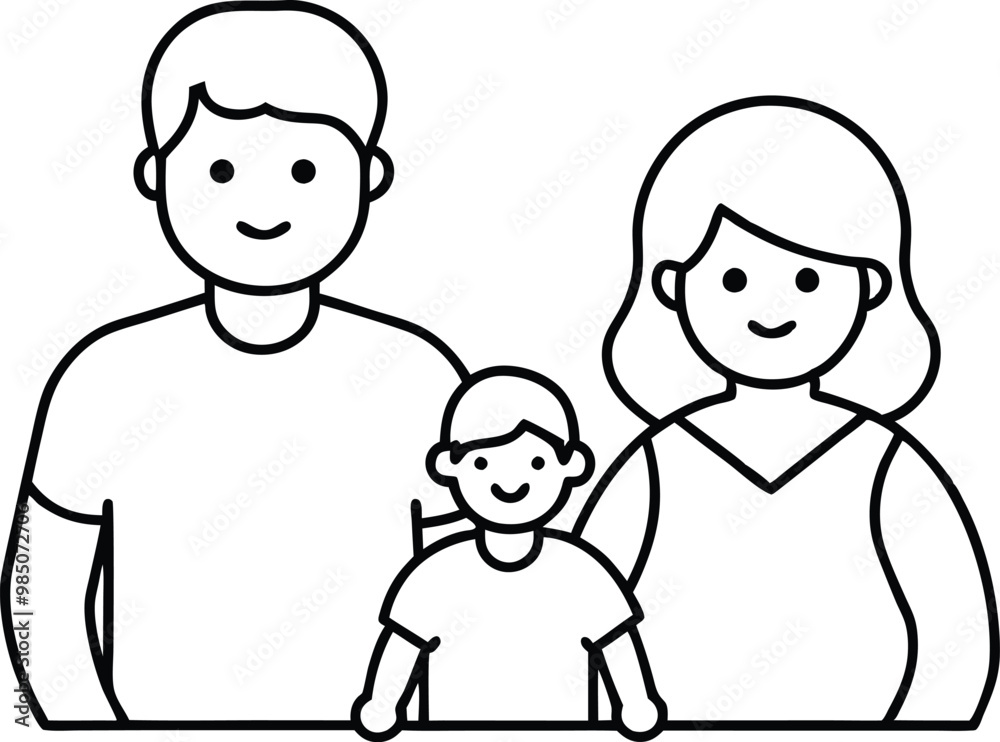 Loving Family Moments Child with Parents Vector Illustration for Kids
Loving Family Moments Child with Parents Vector Illustration for Kids