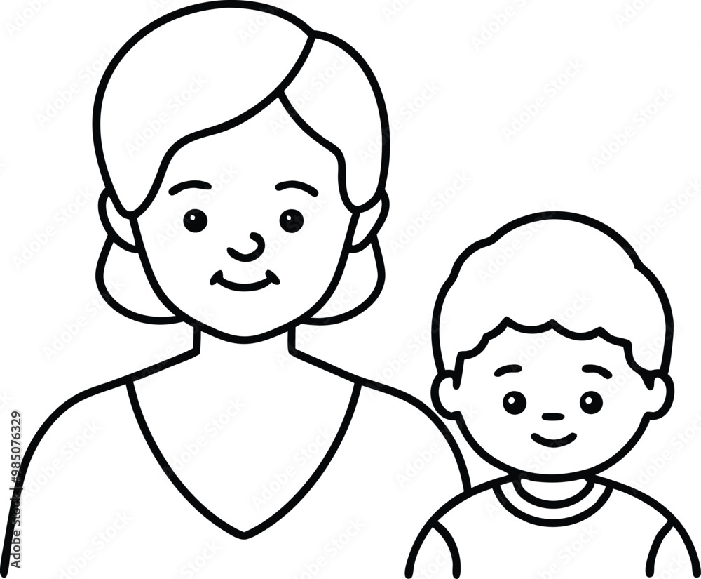 Love and Laughter Child with Grandmother Vector Drawing for Kids
Love and Laughter Child with Grandmother Vector Drawing for Kids