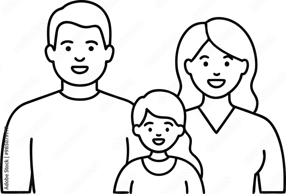 Beautiful Family Scene Parents with Child Vector Art
Beautiful Family Scene Parents with Child Vector Art