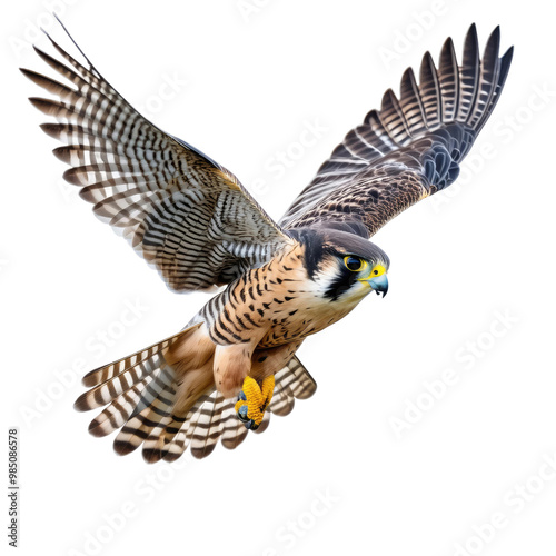 A falcon in flight