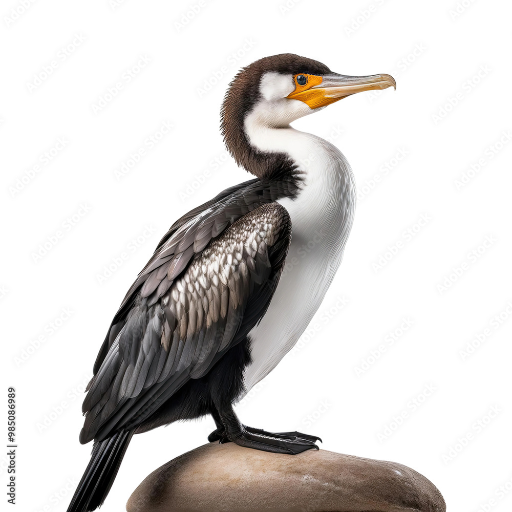 Cormorant perched on rock Cormorant perched on rock