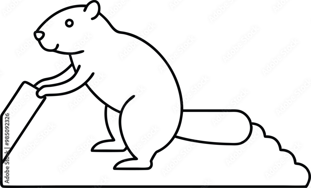 Beaver Building a Dam Vector Art for Fun Kids Coloring Adventures
Beaver Building a Dam Vector Art for Fun Kids Coloring Adventures