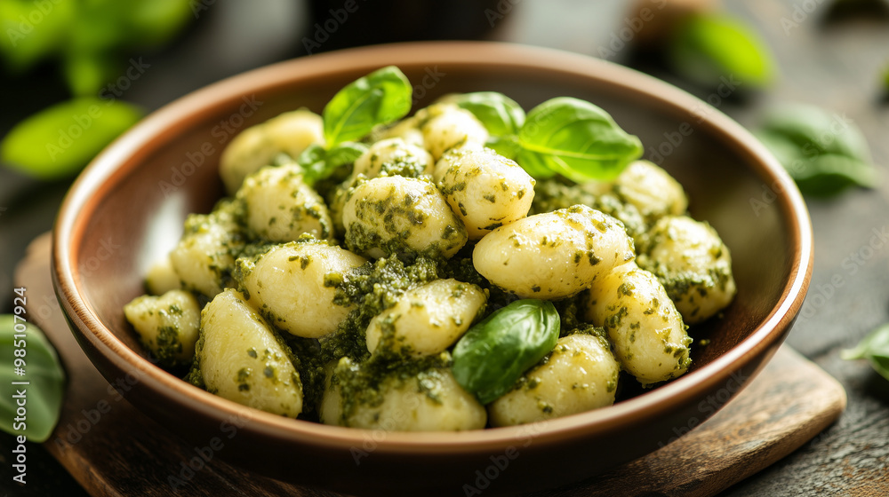Bowl of Pesto Gnocchi Bowl of Pesto Gnocchi