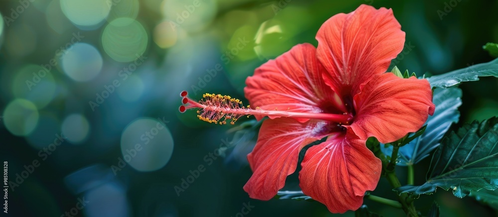 Fototapeta premium Red Flower Of Good Garden