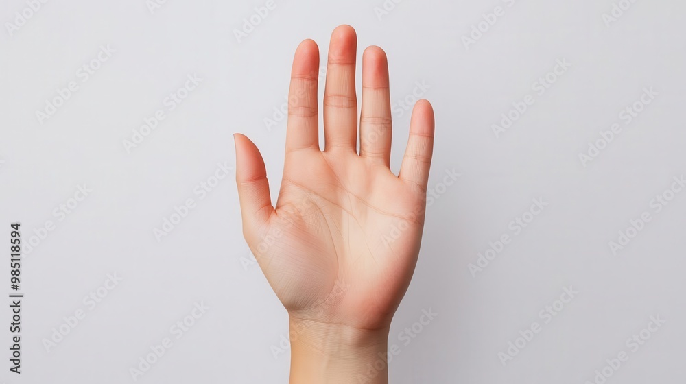A hand with spread fingers in a palm-up position, hand, fingers, clipart, white background A hand with spread fingers in a palm-up position, hand, fingers, clipart, white background