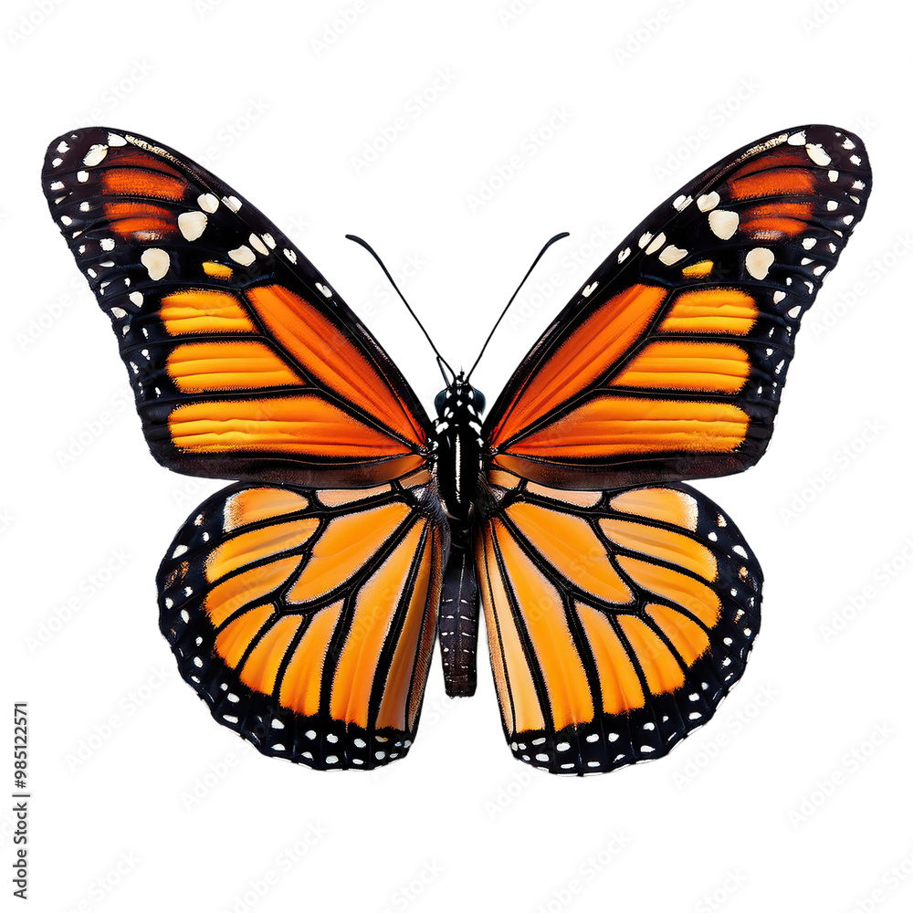 Fototapeta premium A monarch butterfly with wings spread