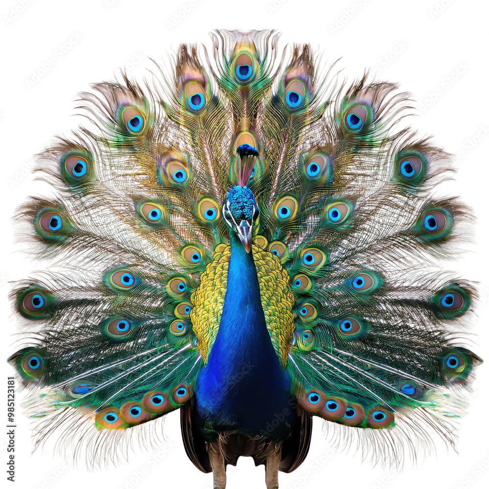 Obraz premium Peacock showing off its feathers