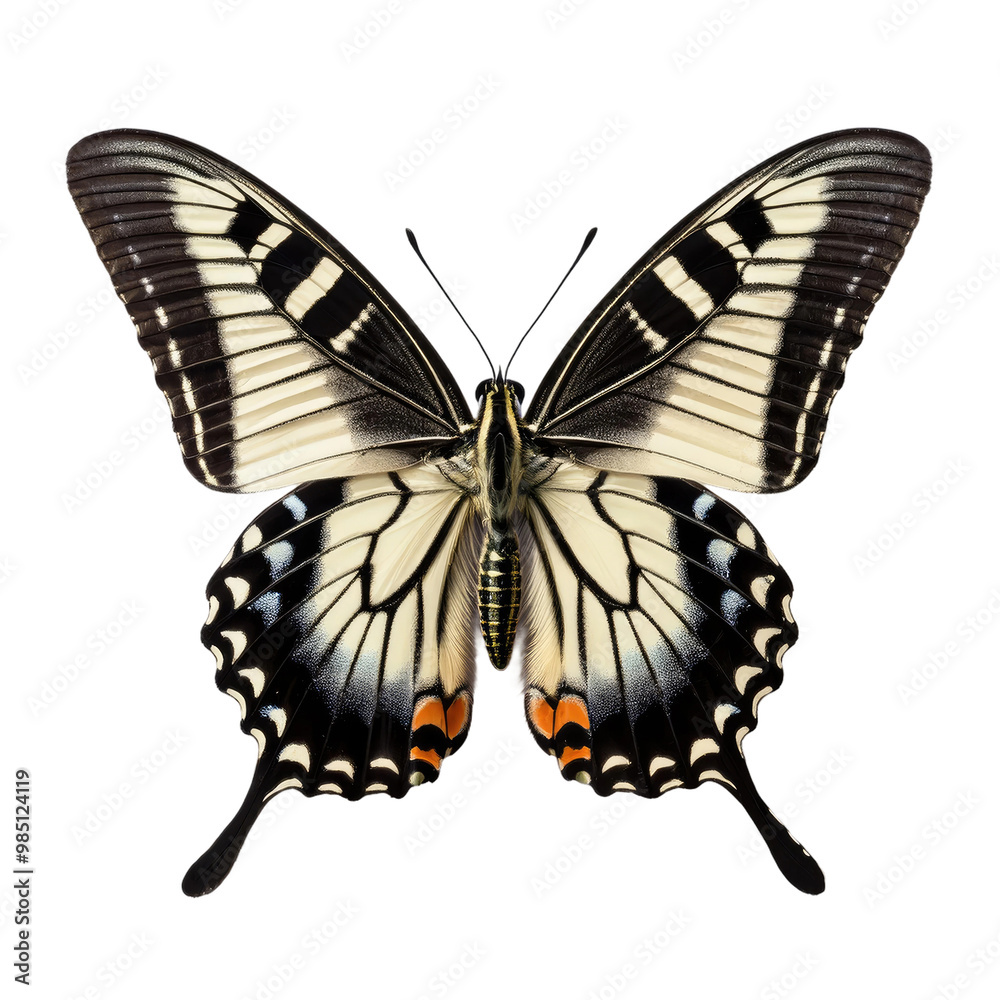Fototapeta premium A black and white butterfly