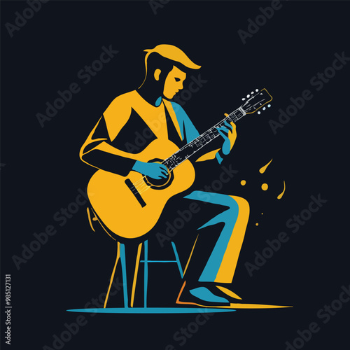 guitar player in action