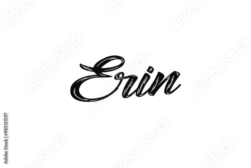 The name “Erin” written in a stylized colorful retro font