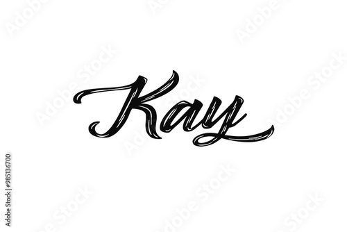 The name “Kay” written in a stylized colorful retro font