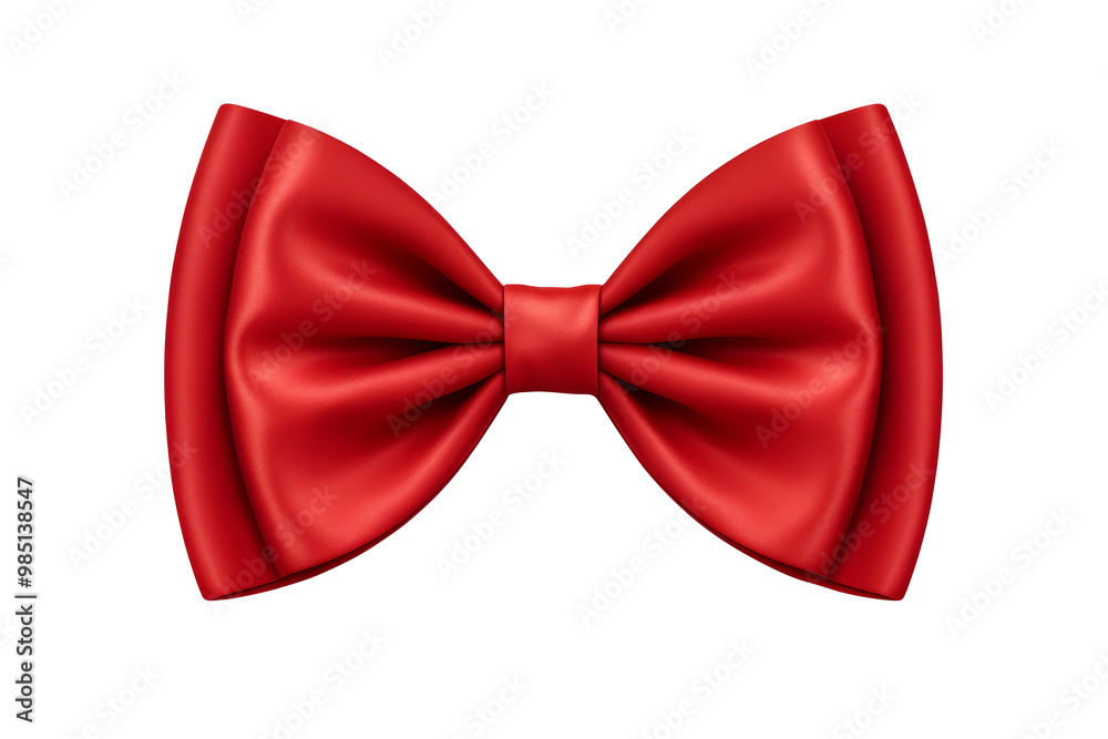 Elegant Red Satin Bow Tie on a Transparent Background, Perfect for Formal Event Designs Elegant Red Satin Bow Tie on a Transparent Background, Perfect for Formal Event Designs