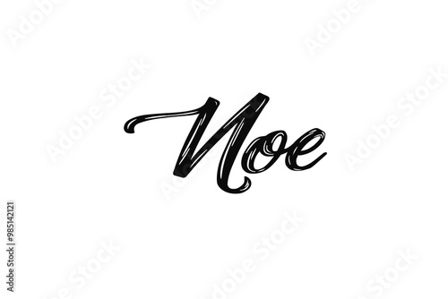 The name “Noe” written in a stylized colorful retro font