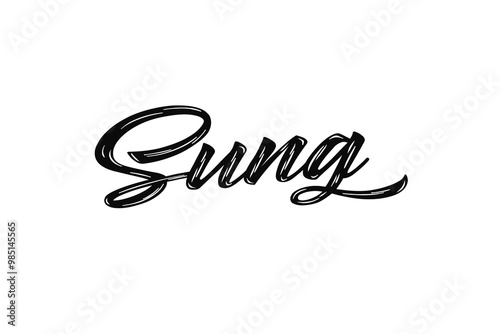 The name “Sung” written in a stylized colorful retro font