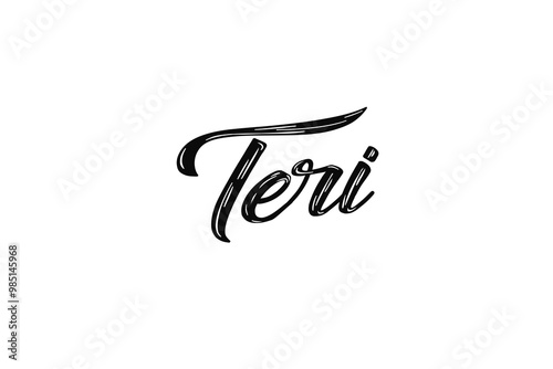 The name “Teri” written in a stylized colorful retro font