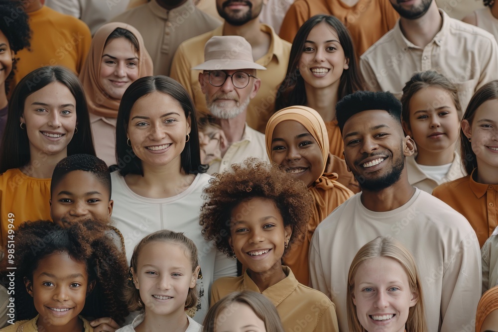 A group of people are standing in a crowd, with some of them wearing hats, generative ai image A group of people are standing in a crowd, with some of them wearing hats, generative ai image