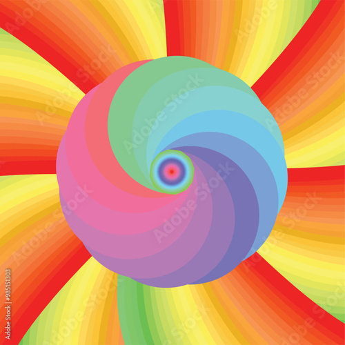 circle colorful rainbow infinite colorful elipse