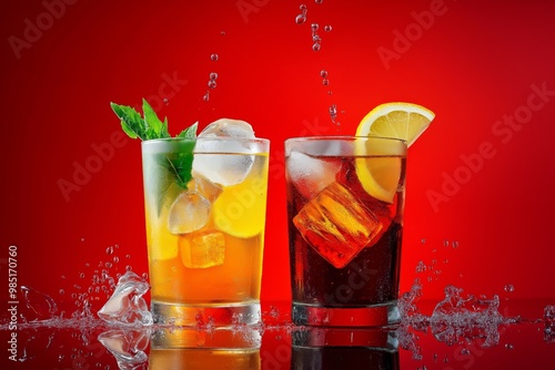 Fruit cocktails, fresh drinks