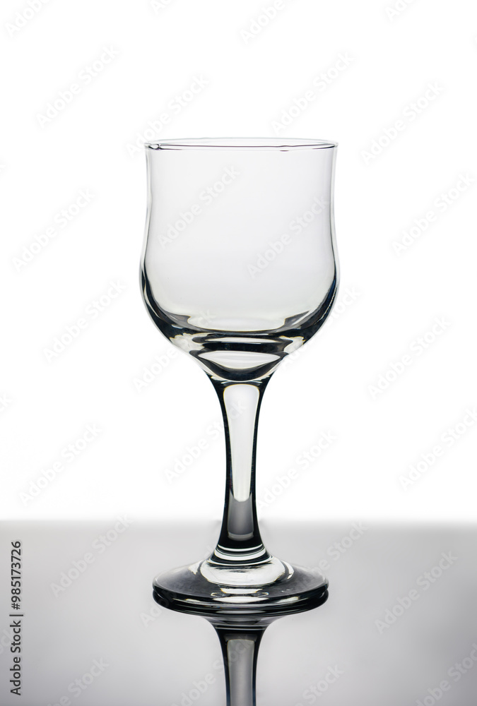 Empty wineglass of wine or of water of white background. Empty wineglass of wine or of water of white background.