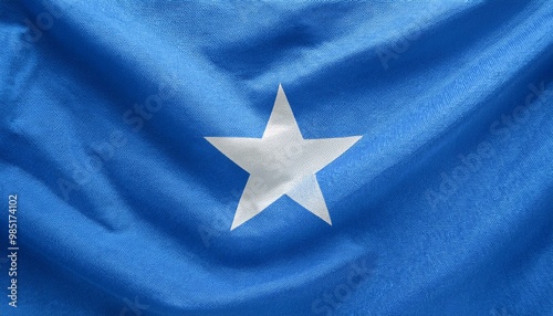 ソマリアの国旗(waving national flag of Somalia.)
 photo