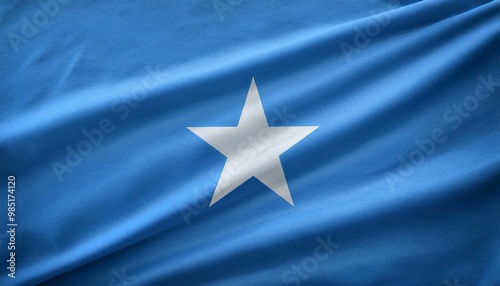 ソマリアの国旗(waving national flag of Somalia.) 