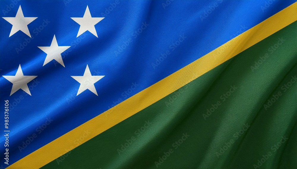 ソロモンの国旗(waving national flag of Solomon Islands.)
ソロモンの国旗(waving national flag of Solomon Islands.)